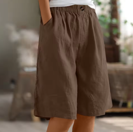 Loose Fit Shorts with Pockets for Women