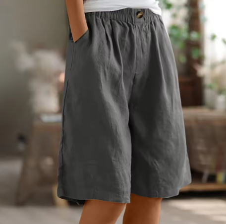 Loose Fit Shorts with Pockets for Women