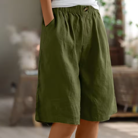 Loose Fit Shorts with Pockets for Women