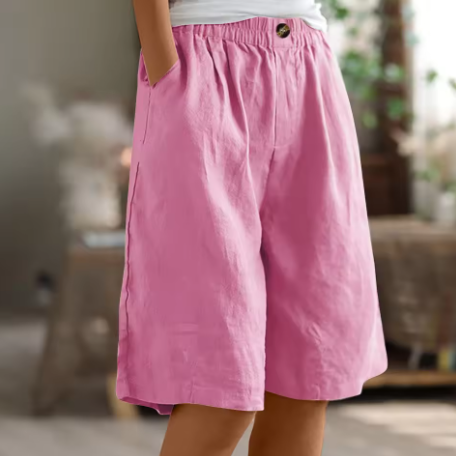 Loose Fit Shorts with Pockets for Women
