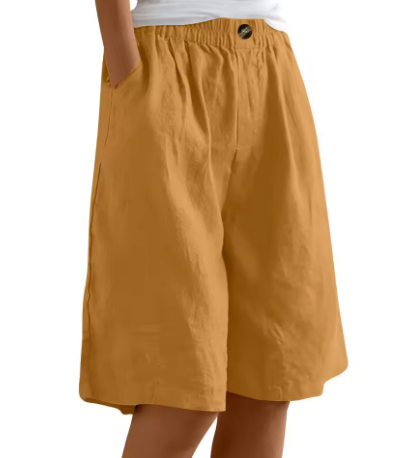 Loose Fit Shorts with Pockets for Women