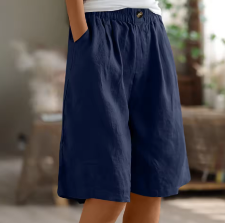 Loose Fit Shorts with Pockets for Women