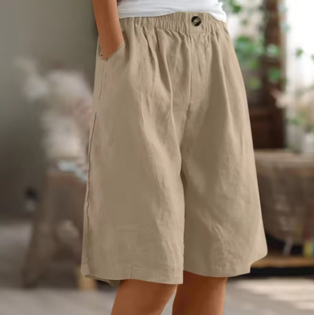 Loose Fit Shorts with Pockets for Women