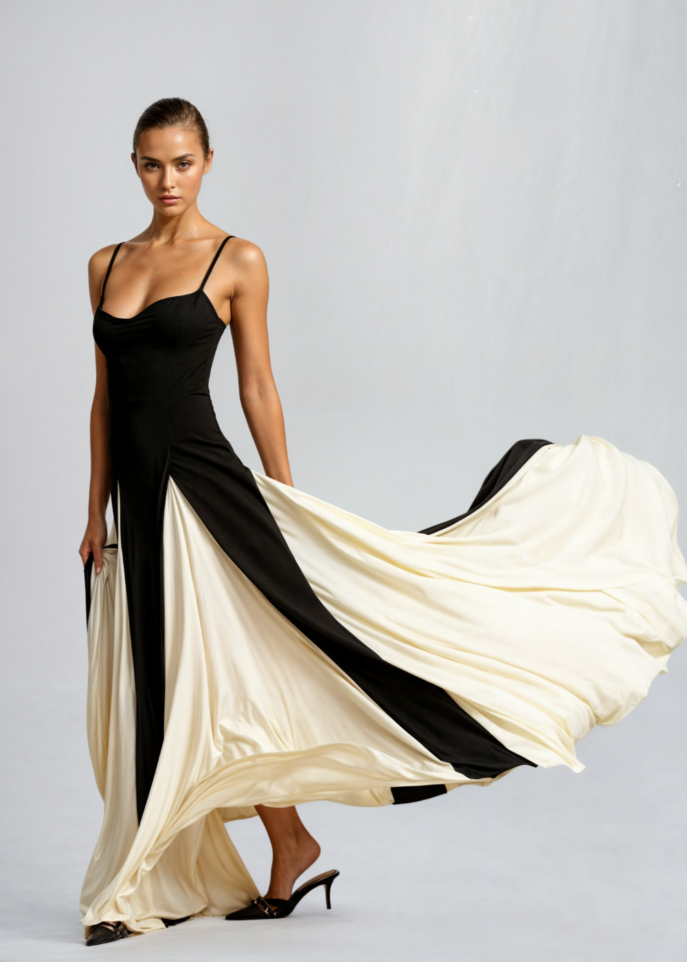 Sleeveless Color-Block Maxi Dress for Women