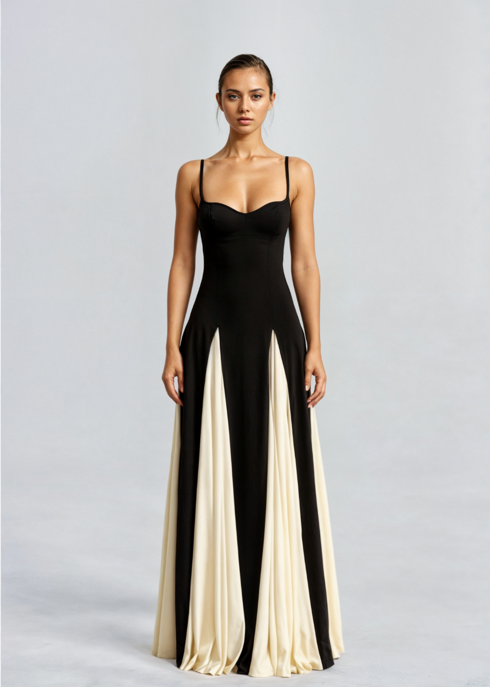 Sleeveless Color-Block Maxi Dress for Women