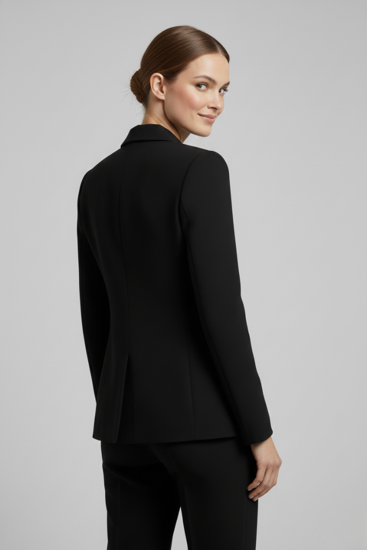 Double-Breasted Blazer with Gold-Tone Buttons for Women
