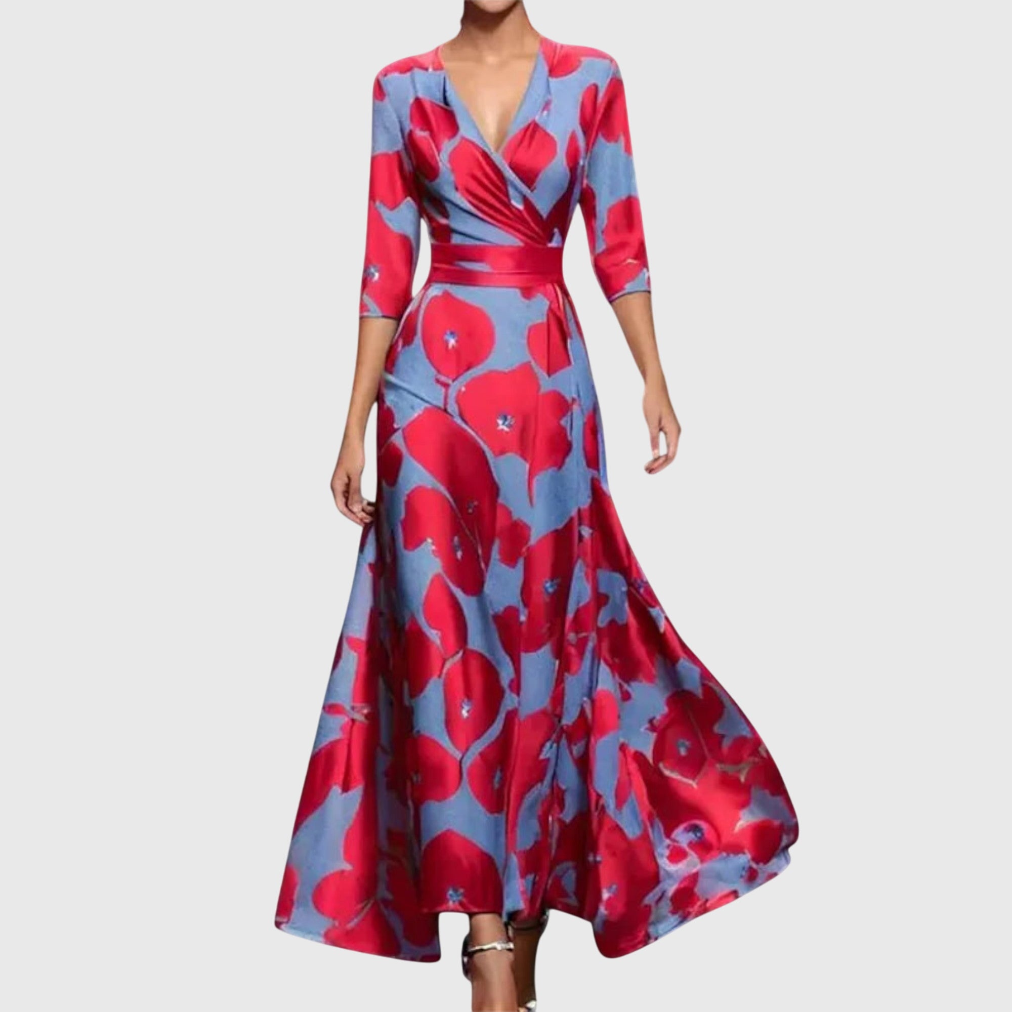 Floral Wrap Maxi Dress for Women