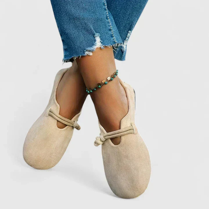 Rope-Trim Closed Toe Loafers for Women