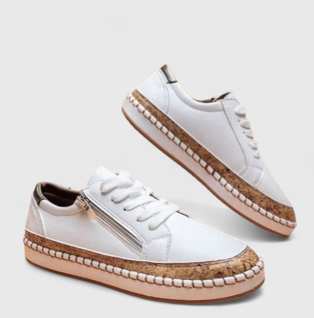 Floral Platform Lace-Up Sneakers for Women