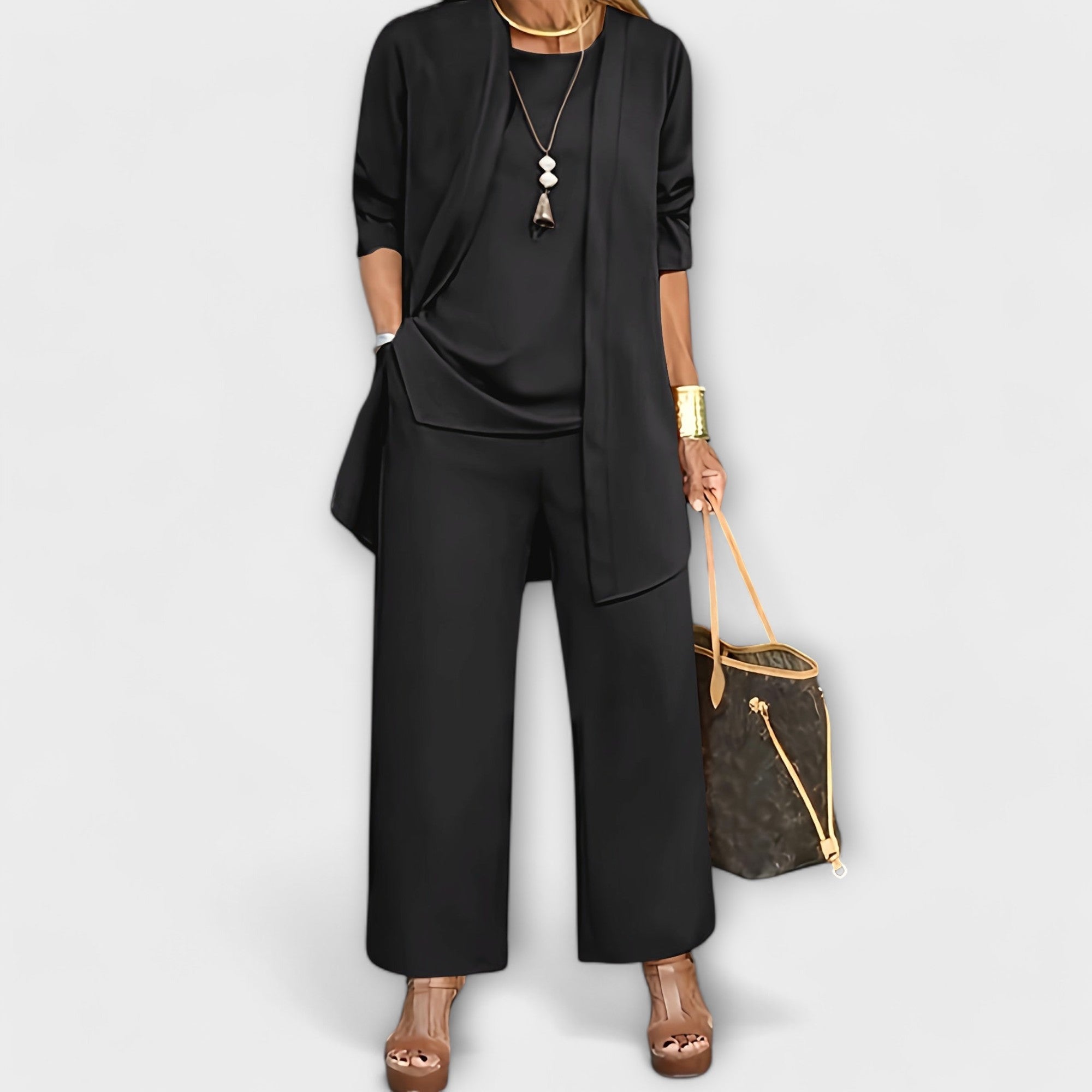Wide Leg Three-Piece Set for Women