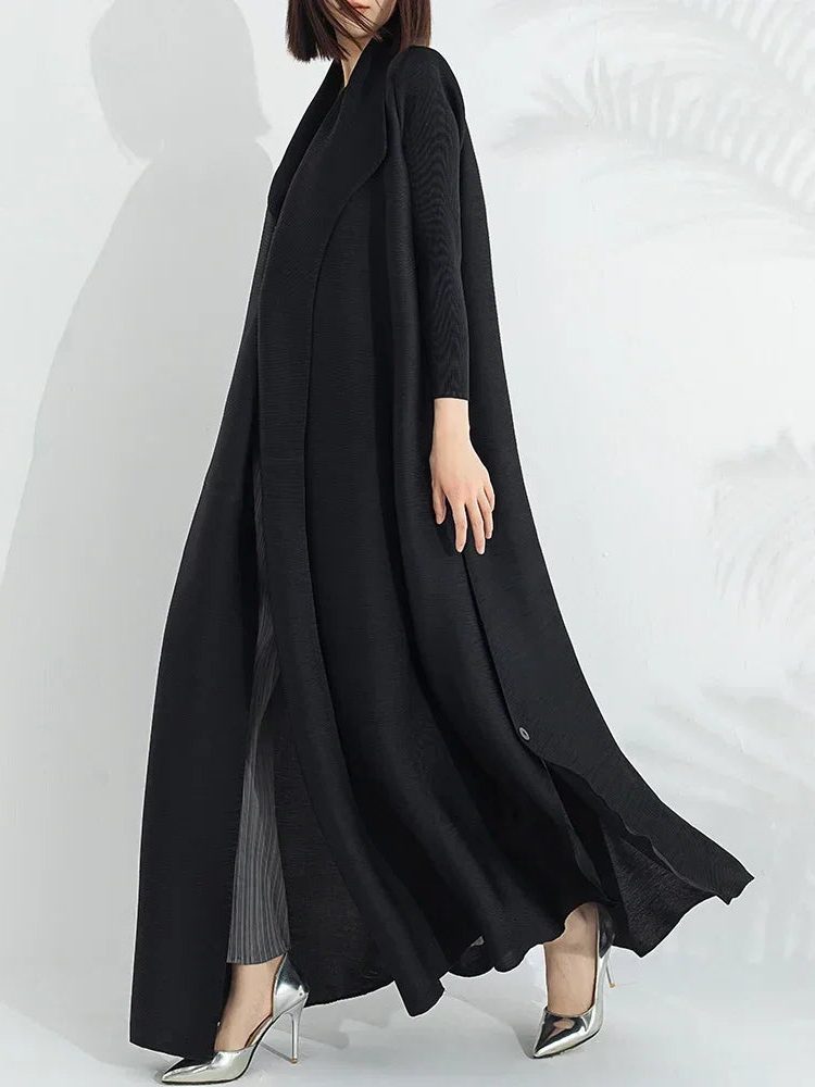 Belted A-Line Maxi Coat for Women - View 6