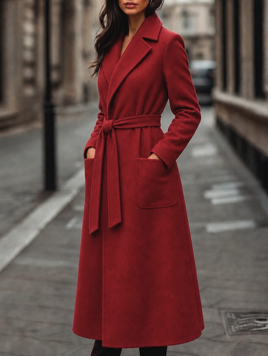Belted Long Trench Coat for Women - View 2