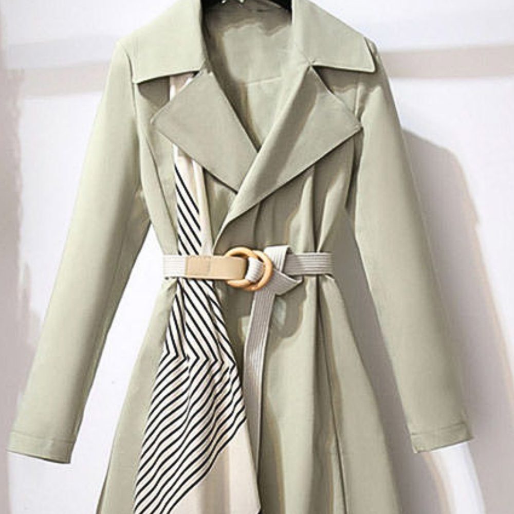 Belted Long Trench Coat for Women - View 6