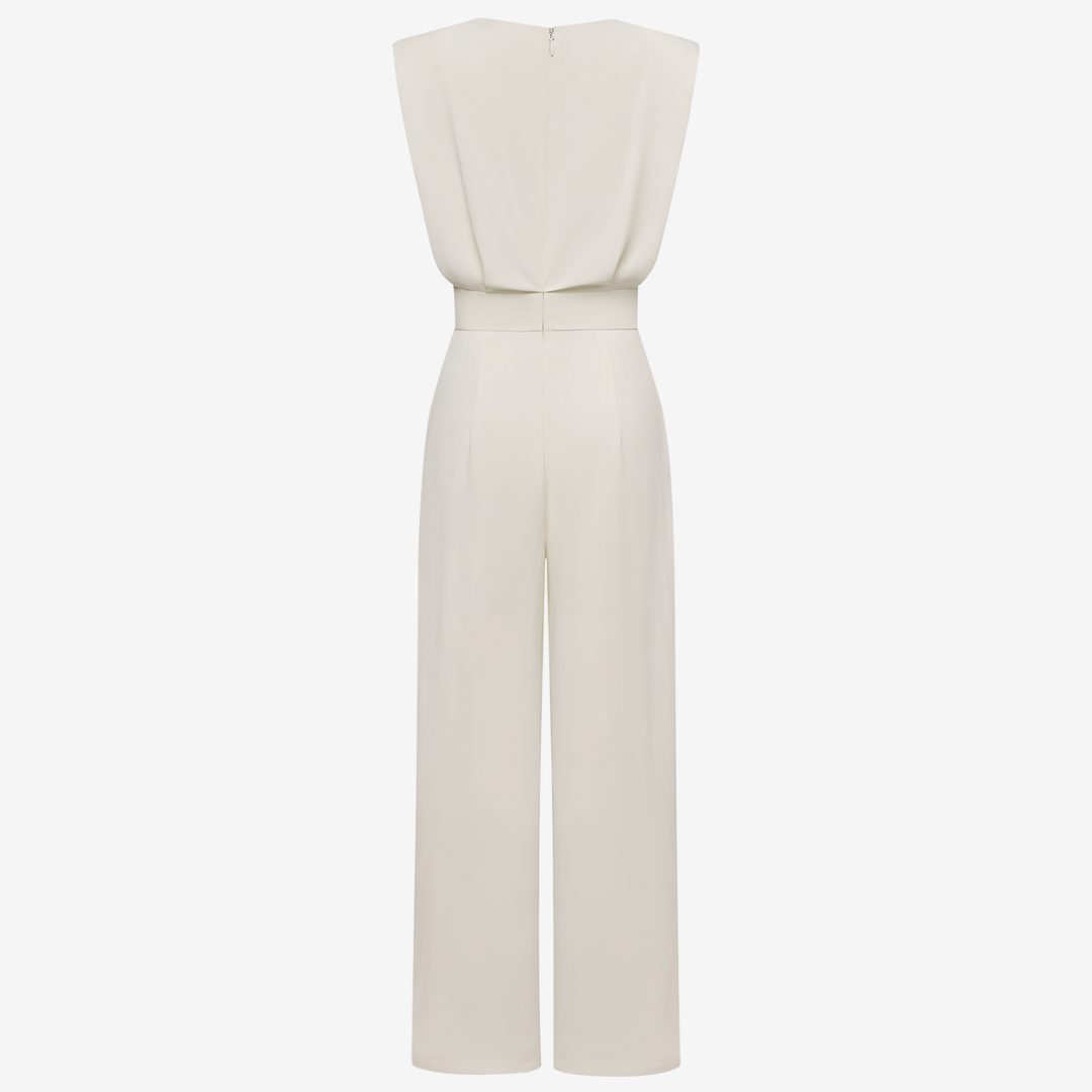 Belted Wide Leg Jumpsuit for Women - View 4