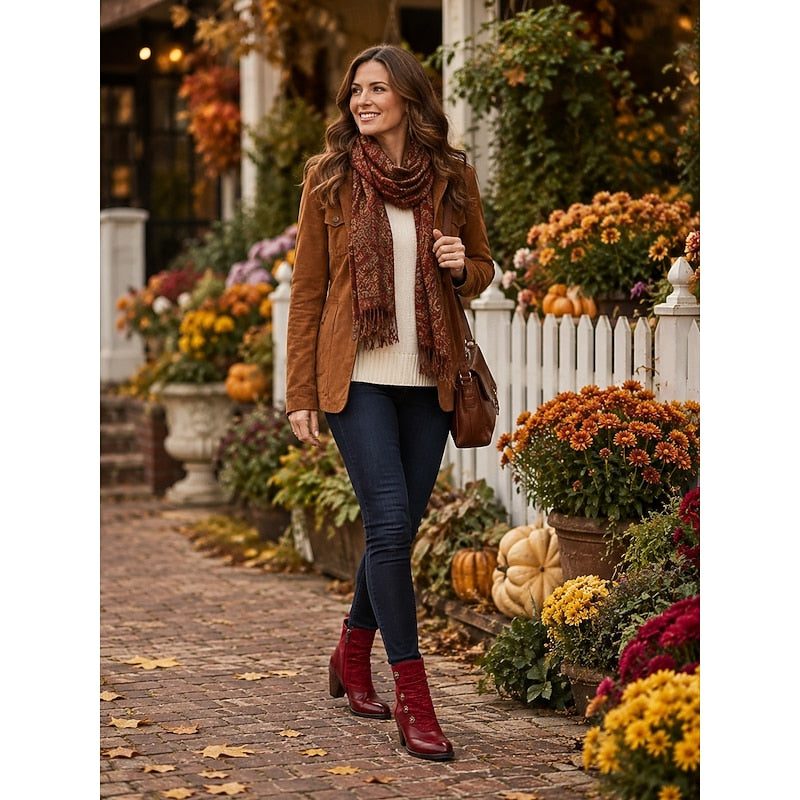 Block Heel Ankle Boots for Women - View 6