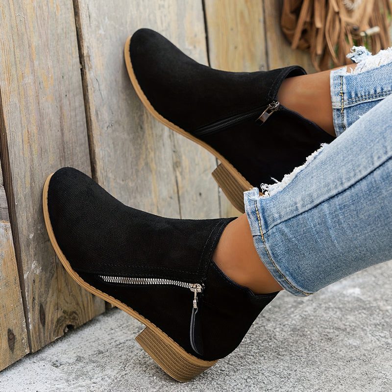 Block Heel Denim Ankle Boots for Women - View 19