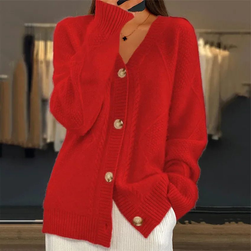 Button-Down Cable Knit Cardigan for Women - View 6