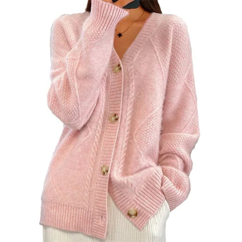 Button-Down Cable Knit Cardigan for Women - View 9
