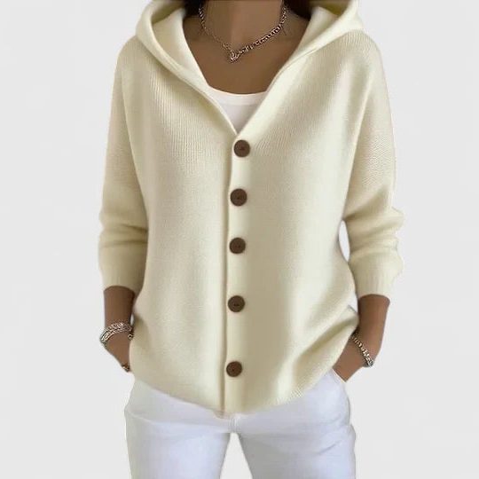 Button-Down Knit Cardigan for Women