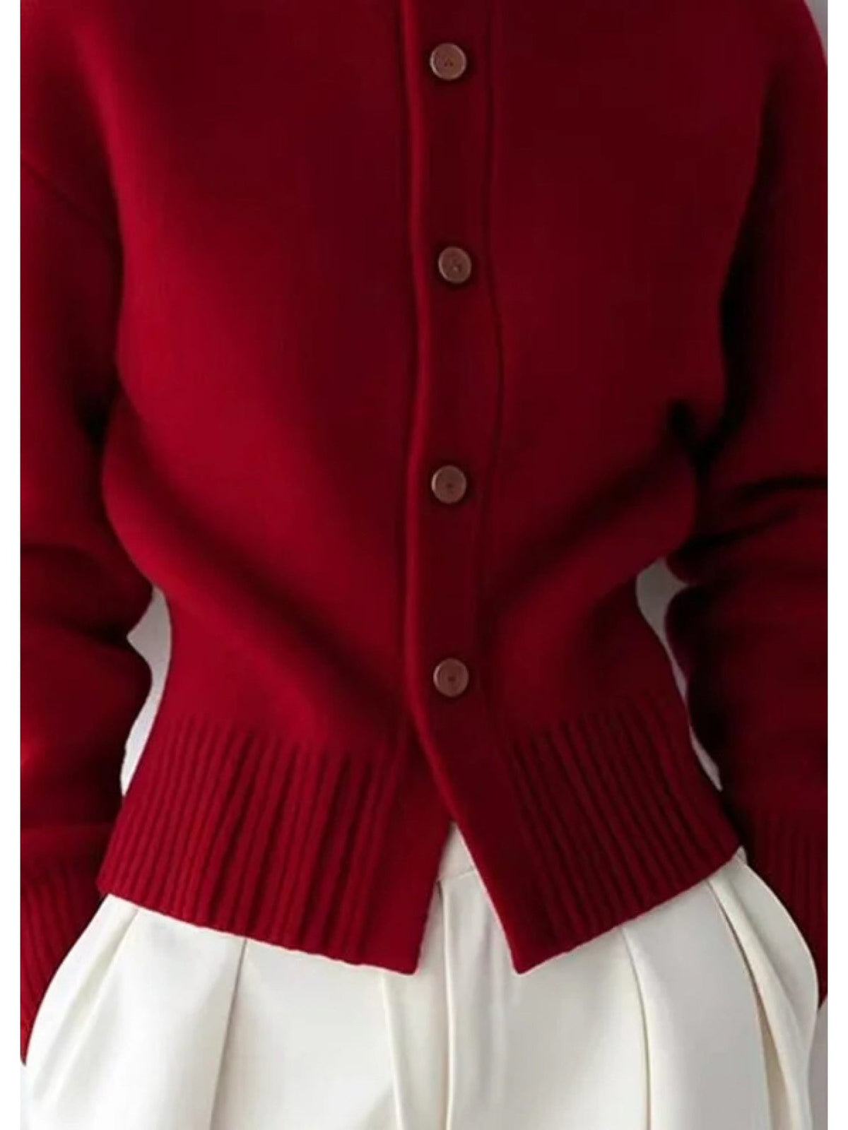 Button-Front Stand Collar Cardigan for Women - View 6