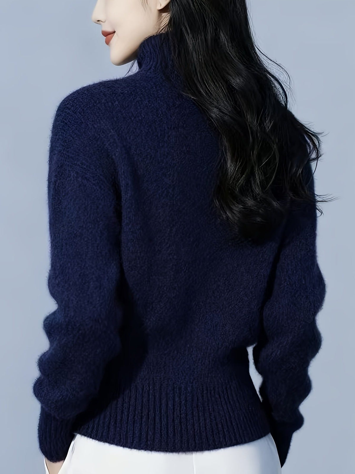 Button-Front Stand Collar Cardigan for Women - View 9