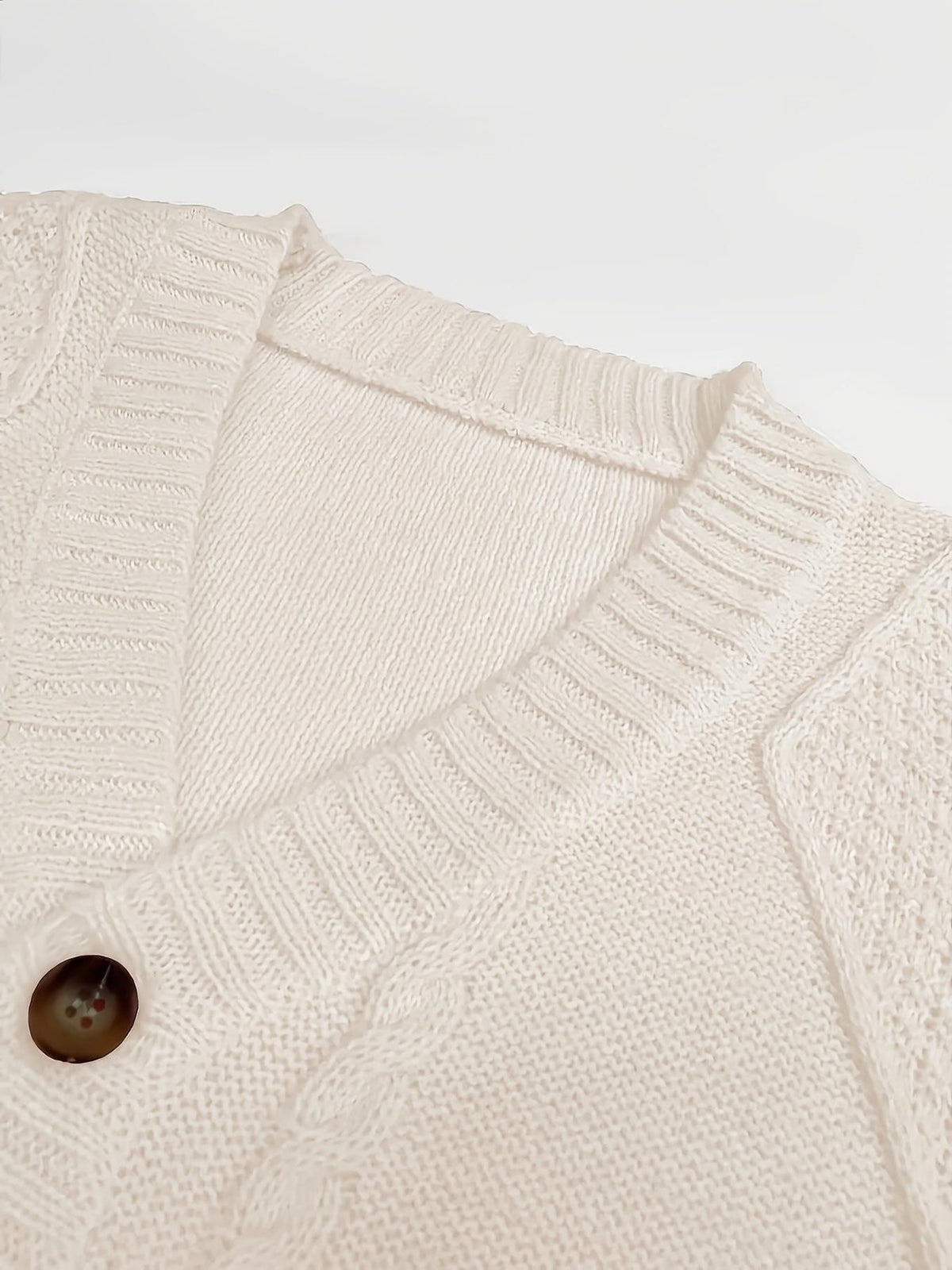 Cable Knit Button Cardigan for Women - View 11