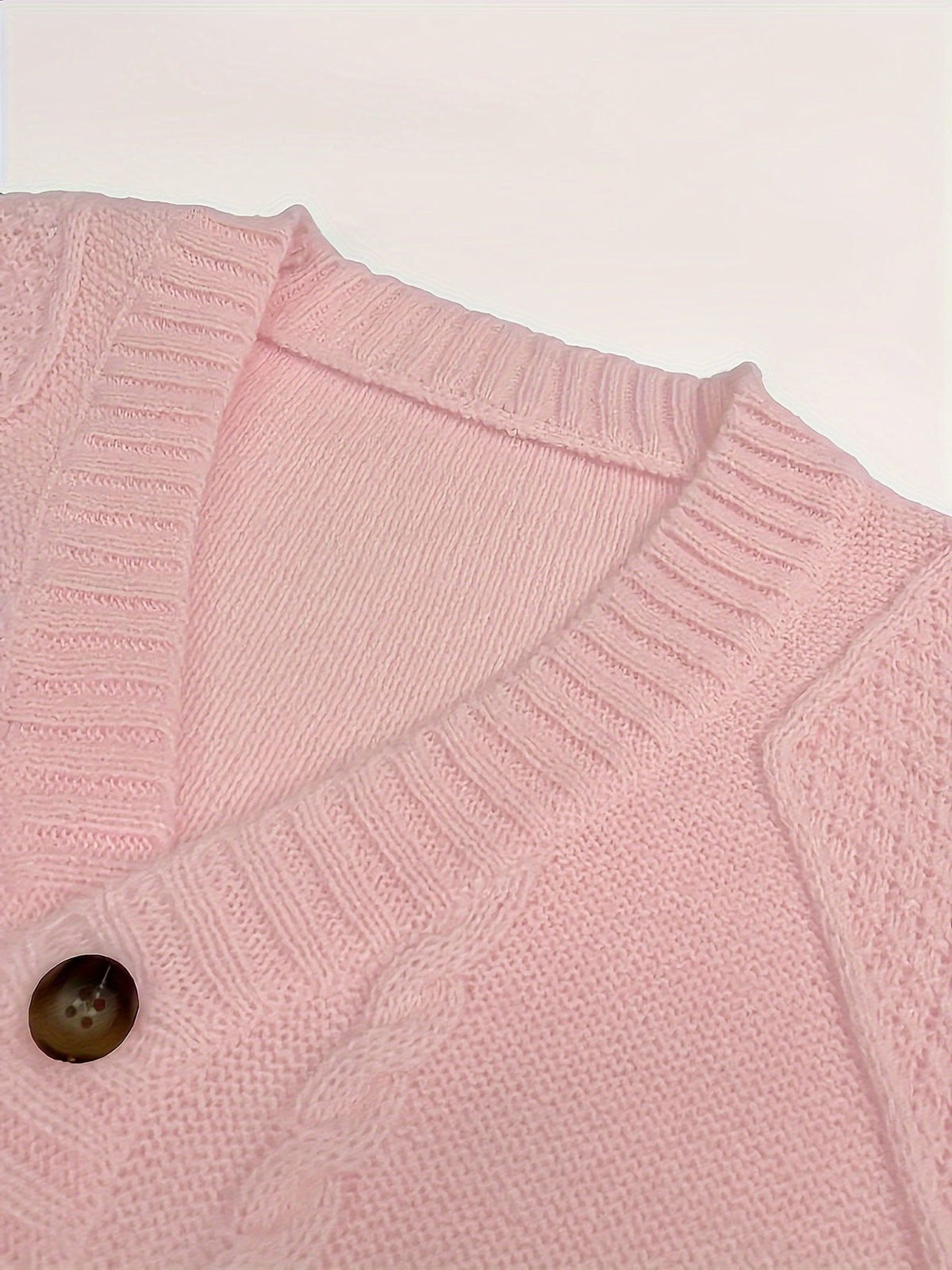 Cable Knit Button Cardigan for Women - View 5