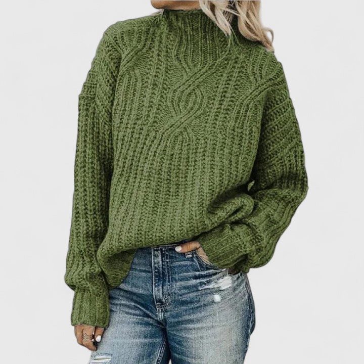 Cable Knit Crew Neck Jumper for Women