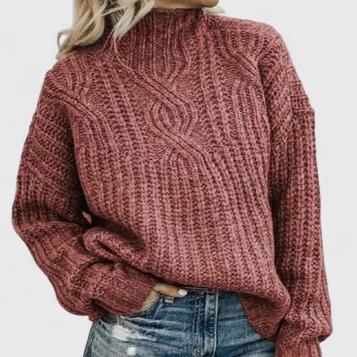 Cable Knit Crew Neck Jumper for Women