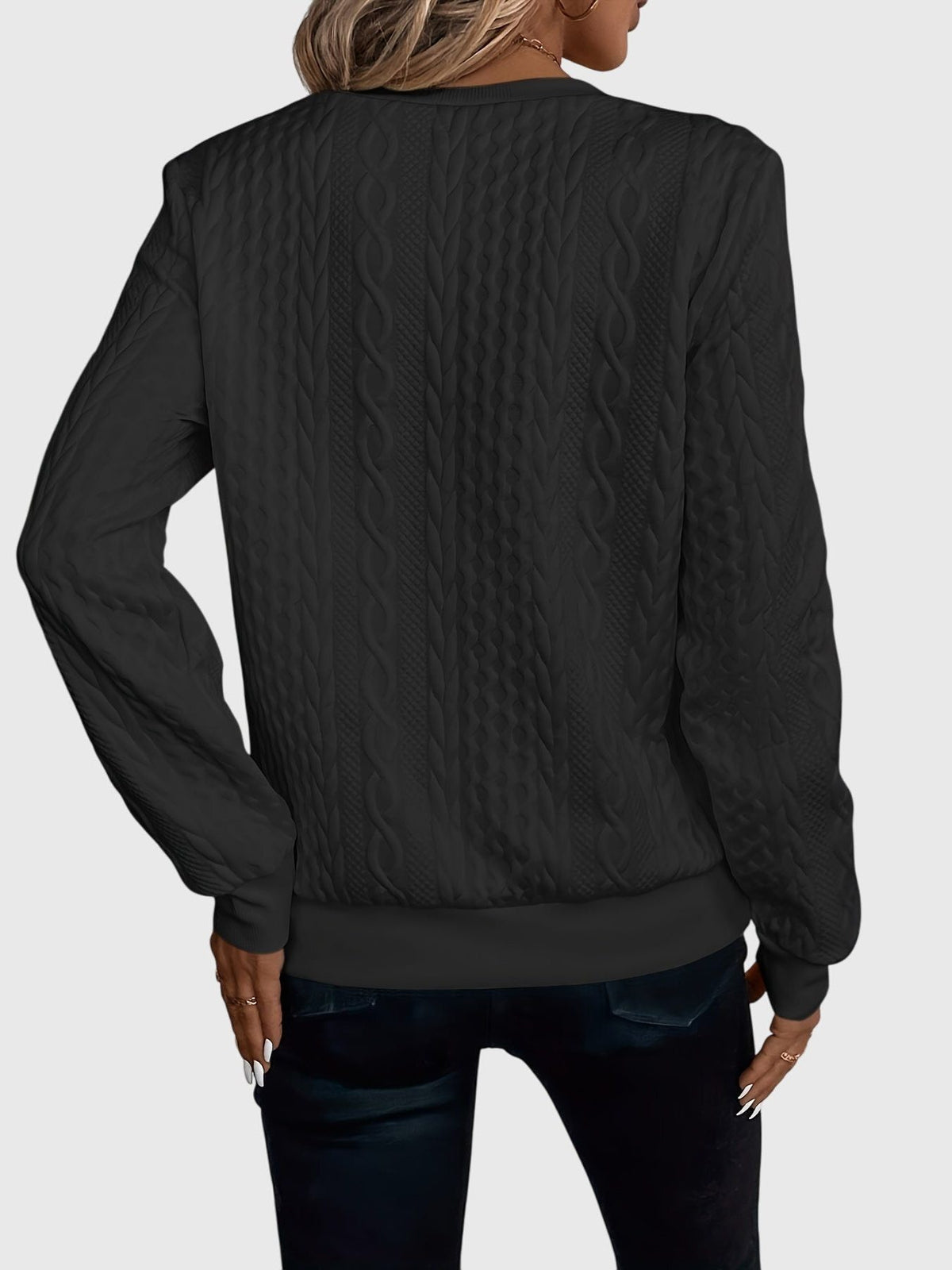 Cable Knit Zip-Up Jumper for Women - View 14