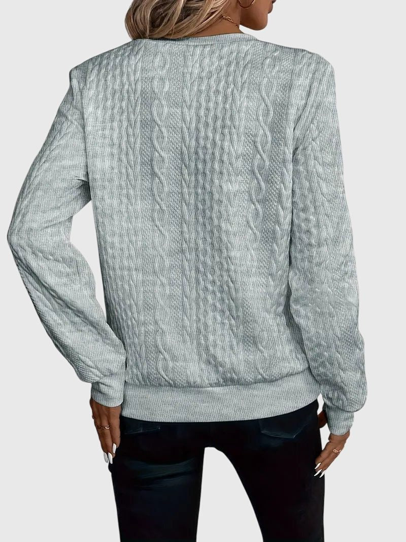 Cable Knit Zip-Up Jumper for Women - View 18