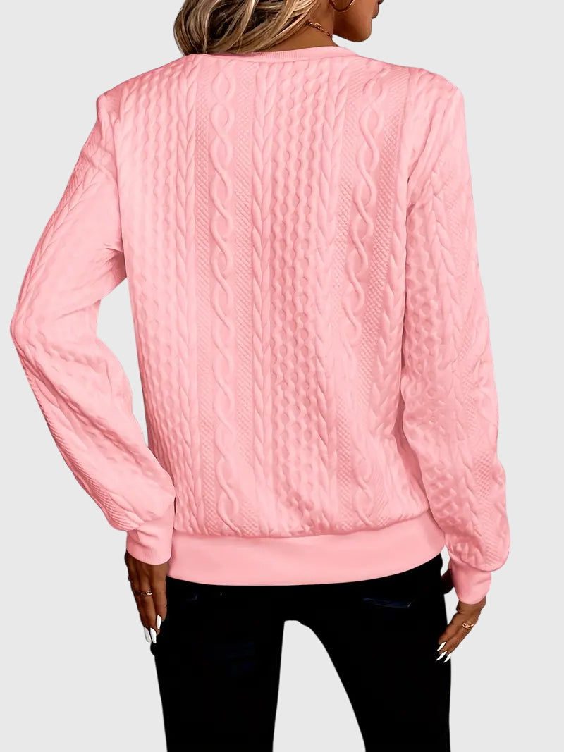 Cable Knit Zip-Up Jumper for Women - View 22