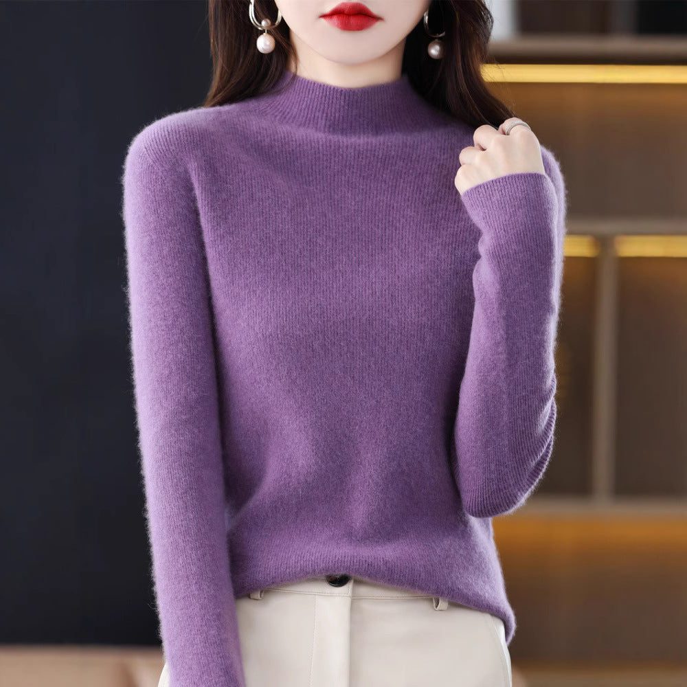 Cashmere Turtleneck Sweater Slim Fit for Women - View 2