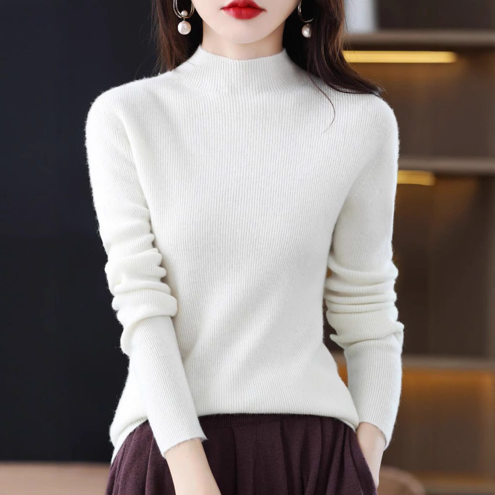 Cashmere Turtleneck Sweater Slim Fit for Women - View 3