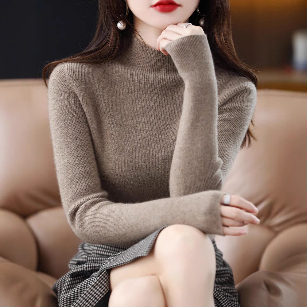Cashmere Turtleneck Sweater Slim Fit for Women