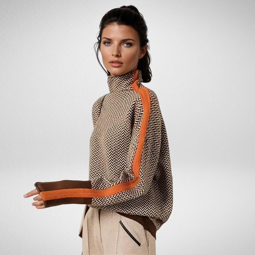 Chevron Knit Pullover for Women