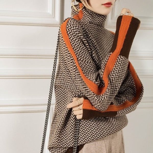 Chevron Knit Pullover for Women