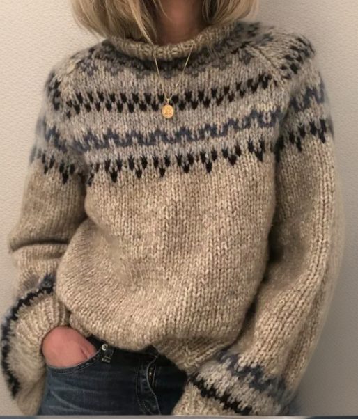 Chunky Knit Roll Neck Sweater for Women