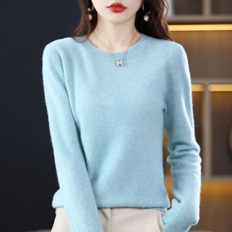 Crew Neck Cashmere Sweater for Women - View 2