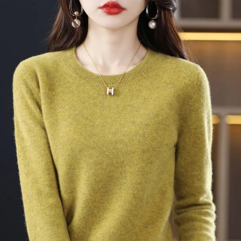 Crew Neck Cashmere Sweater for Women