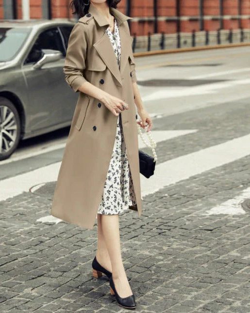 Double-Breasted Belted Trench Coat for Women - View 4