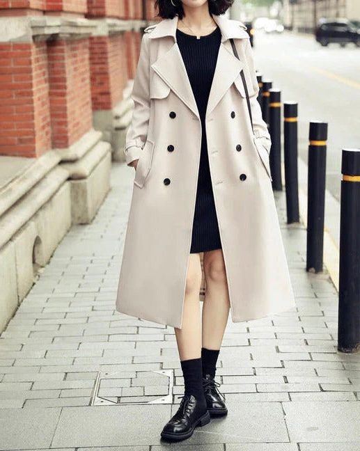 Double-Breasted Belted Trench Coat for Women - View 6