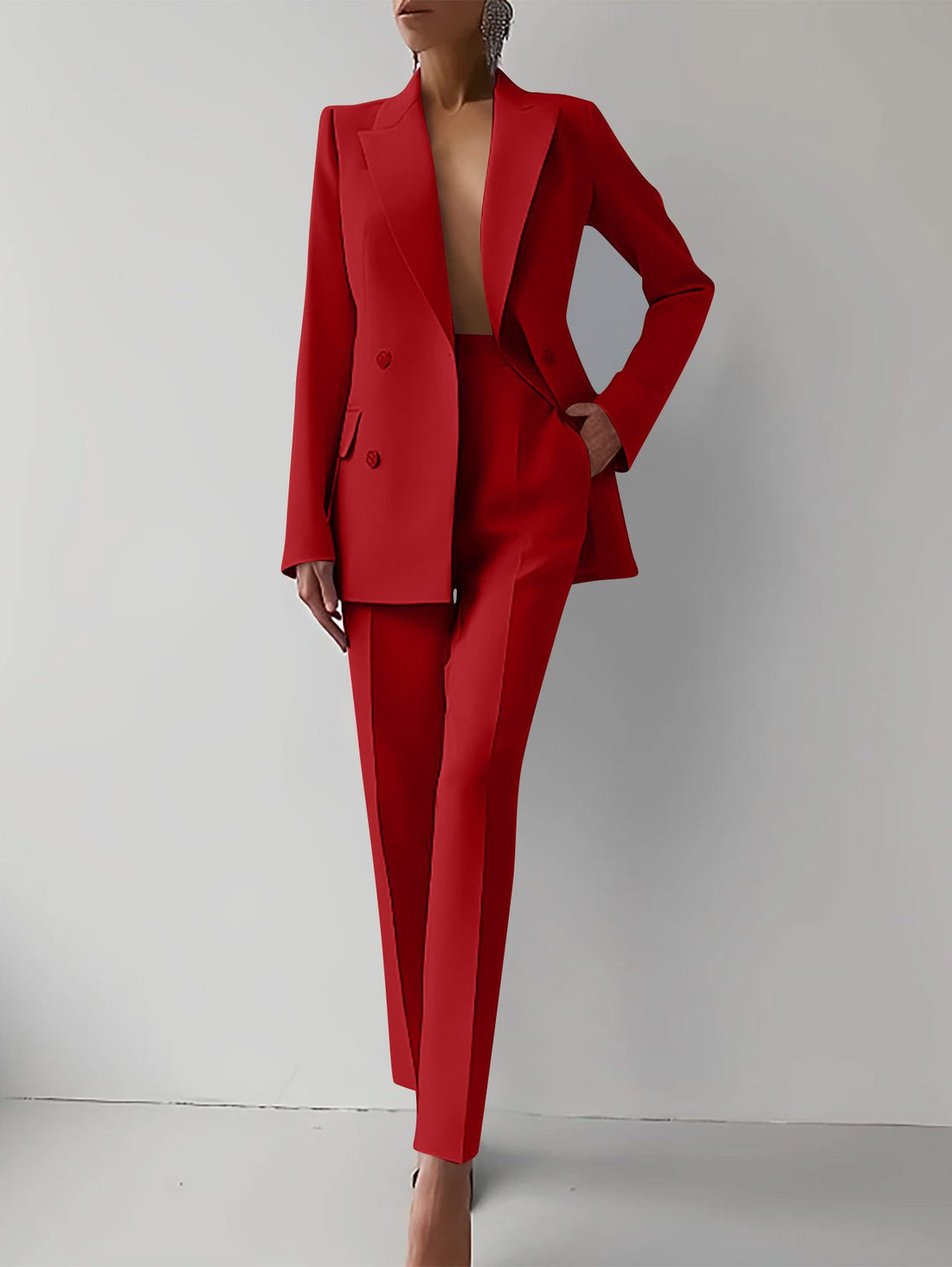 Double-Breasted Blazer Suit for Women