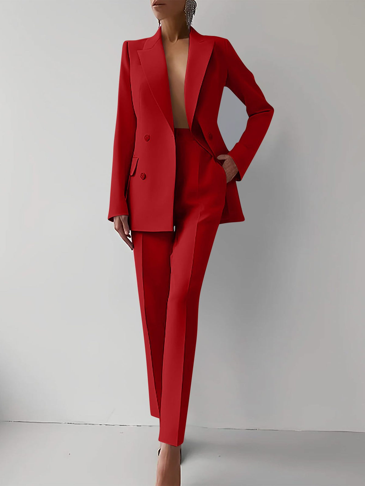 Double-Breasted Blazer Suit for Women