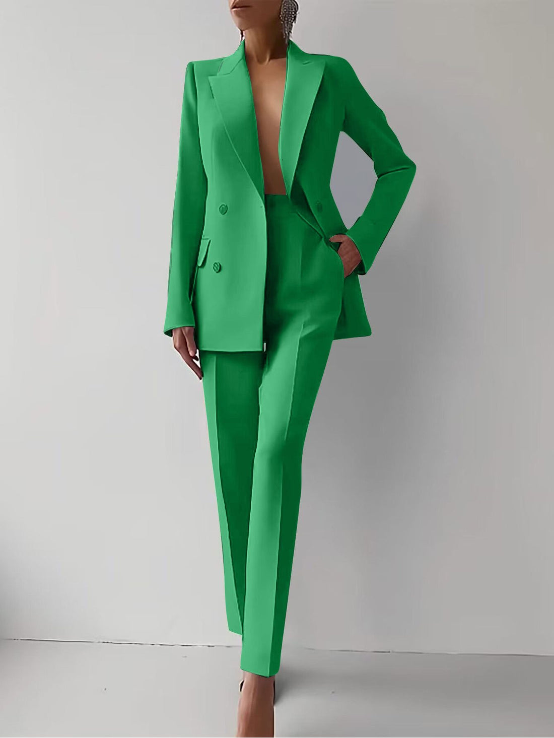 Double-Breasted Blazer Suit for Women