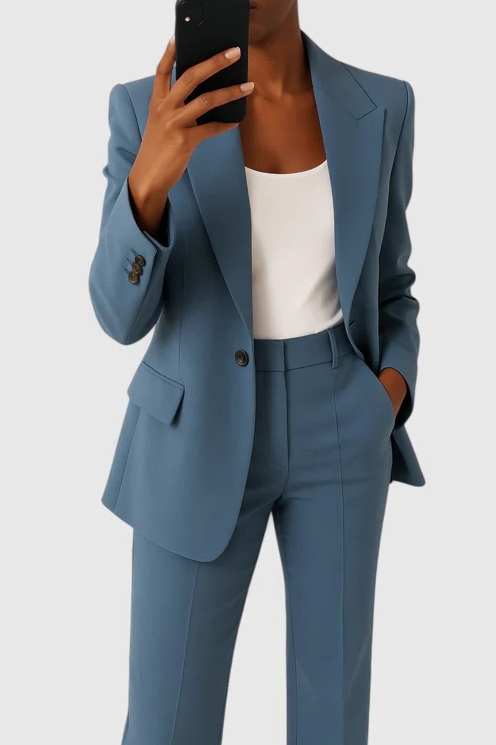 Double-Breasted Blazer Suit Set for Women