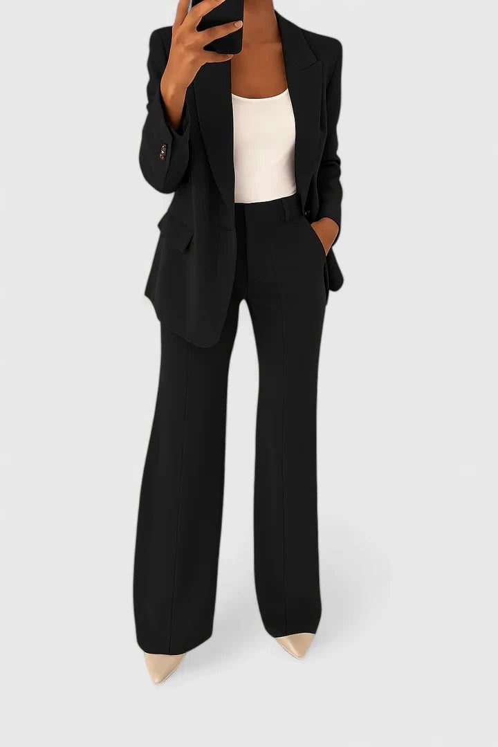 Double-Breasted Blazer Suit Set for Women