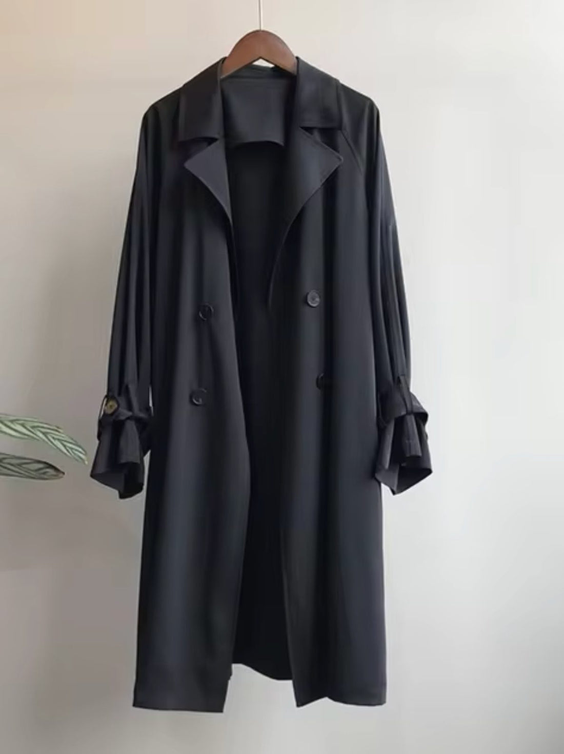 Double-Breasted Lapel Trench Coat for Women