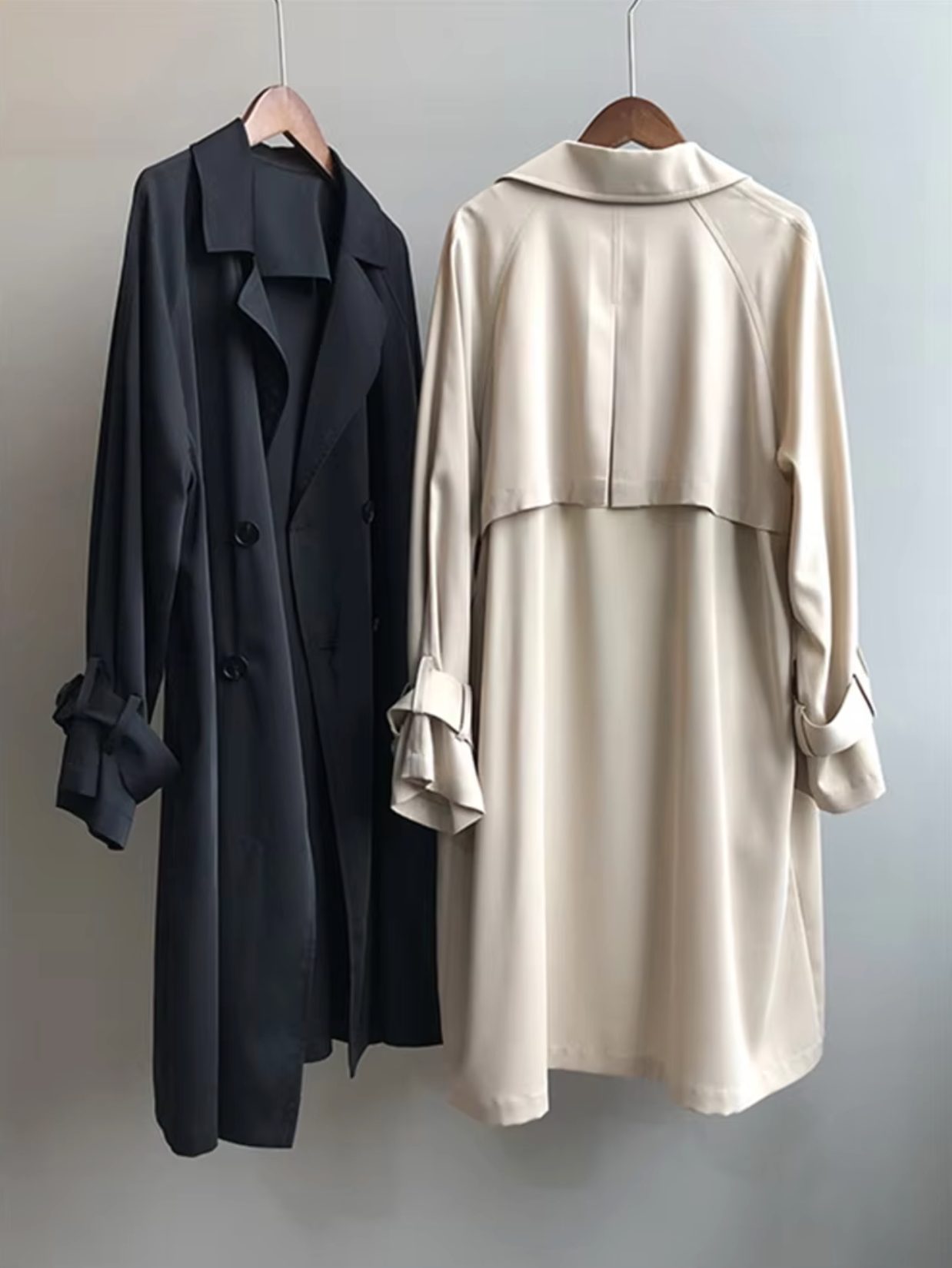Double-Breasted Lapel Trench Coat for Women - View 4