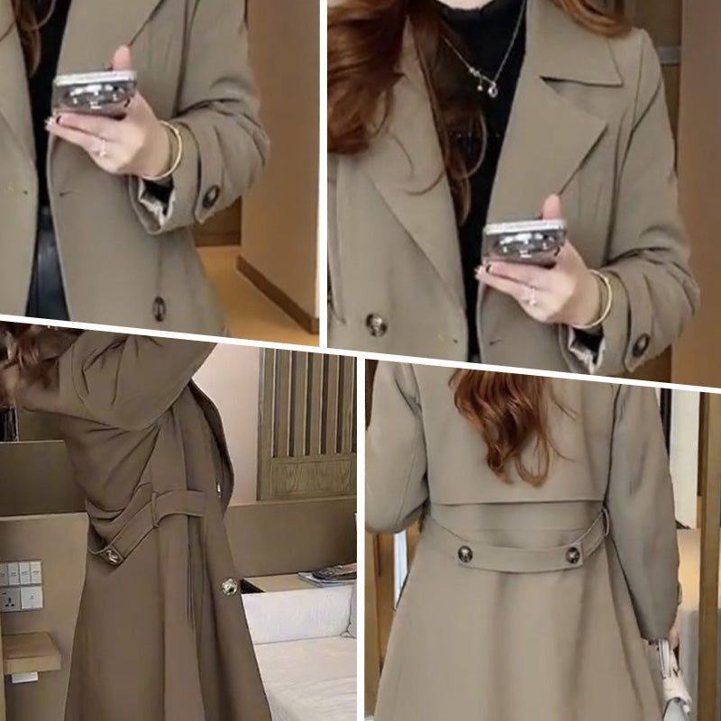 Double-Breasted Lapel Trench Coat for Women - View 8